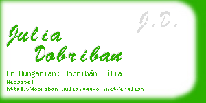 julia dobriban business card